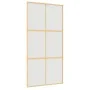 Goldene Schiebetür aus satiniertem ESG-Glas und Aluminium von , Türen für zu Hause - Ref: Foro24-155159, Preis: 186,04 €, Rab...