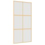 Goldene Schiebetür aus satiniertem ESG-Glas und Aluminium von , Türen für zu Hause - Ref: Foro24-155159, Preis: 189,06 €, Rab...