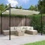 Pergola with cream-colored retractable cover 295x292x230 cm by , Tents and gazebos - Ref: Foro24-360114, Price: 221,22 €, Dis...