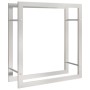 Estante para leña acero inoxidable 80x28x86 cm de , Bolsas y soportes de leña - Ref: Foro24-357862, Precio: 35,94 €