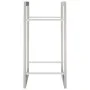 Brennholzregal aus Edelstahl 80x28x86 cm von , Brennholztaschen und -halter - Ref: Foro24-357862, Preis: 35,45 €, Rabatt: %