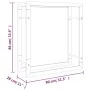 Brennholzregal aus Edelstahl 80x28x86 cm von , Brennholztaschen und -halter - Ref: Foro24-357862, Preis: 35,45 €, Rabatt: %