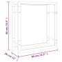 Estante para leña acero inoxidable 80x28x86 cm de , Bolsas y soportes de leña - Ref: Foro24-357862, Precio: 35,94 €