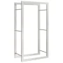 Brennholzregal aus Edelstahl 50x28x94 cm von , Brennholztaschen und -halter - Ref: Foro24-357860, Preis: 33,76 €, Rabatt: %