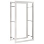 Estante para leña acero inoxidable 50x28x94 cm de , Bolsas y soportes de leña - Ref: Foro24-357860, Precio: 34,22 €, Descuent...