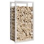 Estante para leña acero inoxidable 50x28x94 cm de , Bolsas y soportes de leña - Ref: Foro24-357860, Precio: 34,22 €, Descuent...