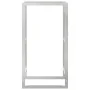 Brennholzregal aus Edelstahl 50x28x94 cm von , Brennholztaschen und -halter - Ref: Foro24-357860, Preis: 33,76 €, Rabatt: %