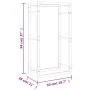 Brennholzregal aus Edelstahl 50x28x94 cm von , Brennholztaschen und -halter - Ref: Foro24-357860, Preis: 33,76 €, Rabatt: %