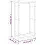 Estante para leña acero inoxidable 50x28x94 cm de , Bolsas y soportes de leña - Ref: Foro24-357860, Precio: 34,22 €