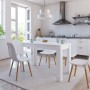 Weißer Esstisch aus Holzwerkstoff, 120 x 60 x 76 cm von , Küchen- und Esstische - Ref: Foro24-800432, Preis: 71,84 €, Rabatt: %