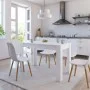 White engineered wood dining table 120x60x76 cm by , Kitchen and dining tables - Ref: Foro24-800432, Price: 70,89 €, Discount: %