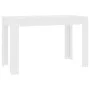 White engineered wood dining table 120x60x76 cm by , Kitchen and dining tables - Ref: Foro24-800432, Price: 70,89 €, Discount: %