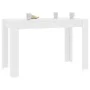 White engineered wood dining table 120x60x76 cm by , Kitchen and dining tables - Ref: Foro24-800432, Price: 70,89 €, Discount: %