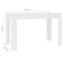 White engineered wood dining table 120x60x76 cm by , Kitchen and dining tables - Ref: Foro24-800432, Price: 70,89 €, Discount: %