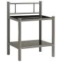 Nachttische 2 Stück Metall und Glas grau und schwarz von vidaXL, Nachttische - Ref: Foro24-325093, Preis: 43,77 €, Rabatt: %