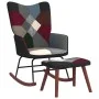 Rocking chair with patchwork fabric stool by , Rocking chairs - Ref: Foro24-328204, Price: 125,09 €, Discount: %