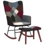 Schaukelstuhl mit Patchwork-Stoffhocker von , Schaukelstühle - Ref: Foro24-328204, Preis: 117,65 €, Rabatt: %