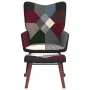 Rocking chair with patchwork fabric stool by , Rocking chairs - Ref: Foro24-328204, Price: 125,09 €, Discount: %
