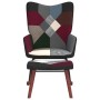 Schaukelstuhl mit Patchwork-Stoffhocker von , Schaukelstühle - Ref: Foro24-328204, Preis: 117,65 €, Rabatt: %