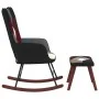 Rocking chair with patchwork fabric stool by , Rocking chairs - Ref: Foro24-328204, Price: 125,09 €, Discount: %