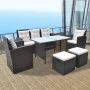 Garden dining set, 6 pieces, with brown synthetic rattan cushions. by vidaXL, Garden sets - Ref: Foro24-42644, Price: 709,33 ...