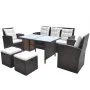 Garden dining set, 6 pieces, with brown synthetic rattan cushions. by vidaXL, Garden sets - Ref: Foro24-42644, Price: 709,33 ...