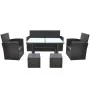 Garden dining set, 6 pieces, with brown synthetic rattan cushions. by vidaXL, Garden sets - Ref: Foro24-42644, Price: 709,33 ...