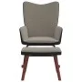Entspannungssessel mit hellgrauem Samt und PVC-Hocker von , Schaukelstühle - Ref: Foro24-327886, Preis: 120,52 €, Rabatt: %