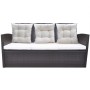 Set comedor de jardín 6 piezas y cojines ratán sintético marrón de vidaXL, Conjuntos de jardín - Ref: Foro24-42644, Precio: 6...