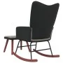 Entspannungssessel mit hellgrauem Samt und PVC-Hocker von , Schaukelstühle - Ref: Foro24-327886, Preis: 120,52 €, Rabatt: %