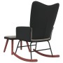 Relaxation armchair with light gray velvet and PVC stool by , Rocking chairs - Ref: Foro24-327886, Price: 98,82 €, Discount: %
