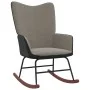 Entspannungssessel mit hellgrauem Samt und PVC-Hocker von , Schaukelstühle - Ref: Foro24-327886, Preis: 120,52 €, Rabatt: %