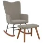 Silla mecedora con reposapiés terciopelo gris claro de , Mecedoras - Ref: Foro24-327754, Precio: 145,39 €, Descuento: %