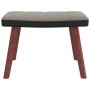 Relaxation armchair with light gray velvet and PVC stool by , Rocking chairs - Ref: Foro24-327886, Price: 98,82 €, Discount: %