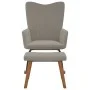 Silla mecedora con reposapiés terciopelo gris claro de , Mecedoras - Ref: Foro24-327754, Precio: 145,39 €, Descuento: %