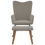 Silla mecedora con reposapiés terciopelo gris claro de , Mecedoras - Ref: Foro24-327754, Precio: 135,25 €