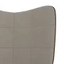 Relaxation armchair with light gray velvet and PVC stool by , Rocking chairs - Ref: Foro24-327886, Price: 120,52 €, Discount: %