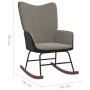 Entspannungssessel mit hellgrauem Samt und PVC-Hocker von , Schaukelstühle - Ref: Foro24-327886, Preis: 120,52 €, Rabatt: %