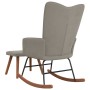 Silla mecedora con reposapiés terciopelo gris claro de , Mecedoras - Ref: Foro24-327754, Precio: 135,25 €
