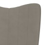Silla mecedora con reposapiés terciopelo gris claro de , Mecedoras - Ref: Foro24-327754, Precio: 135,25 €