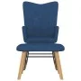 Schaukelstuhl mit Fußstütze aus blauem Stoff von , Schaukelstühle - Ref: Foro24-327626, Preis: 129,91 €, Rabatt: %