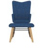 Schaukelstuhl mit Fußstütze aus blauem Stoff von , Schaukelstühle - Ref: Foro24-327626, Preis: 106,61 €, Rabatt: %