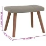 Silla mecedora con reposapiés terciopelo gris claro de , Mecedoras - Ref: Foro24-327754, Precio: 145,39 €, Descuento: %