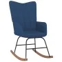 Schaukelstuhl mit Fußstütze aus blauem Stoff von , Schaukelstühle - Ref: Foro24-327626, Preis: 129,91 €, Rabatt: %