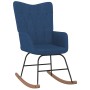 Schaukelstuhl mit Fußstütze aus blauem Stoff von , Schaukelstühle - Ref: Foro24-327626, Preis: 106,61 €, Rabatt: %