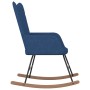 Rocking chair with footrest blue fabric by , Rocking chairs - Ref: Foro24-327626, Price: 106,61 €, Discount: %