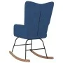Schaukelstuhl mit Fußstütze aus blauem Stoff von , Schaukelstühle - Ref: Foro24-327626, Preis: 129,91 €, Rabatt: %