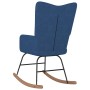 Schaukelstuhl mit Fußstütze aus blauem Stoff von , Schaukelstühle - Ref: Foro24-327626, Preis: 106,61 €, Rabatt: %