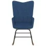 Schaukelstuhl mit Fußstütze aus blauem Stoff von , Schaukelstühle - Ref: Foro24-327626, Preis: 129,91 €, Rabatt: %