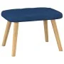 Schaukelstuhl mit Fußstütze aus blauem Stoff von , Schaukelstühle - Ref: Foro24-327626, Preis: 129,91 €, Rabatt: %